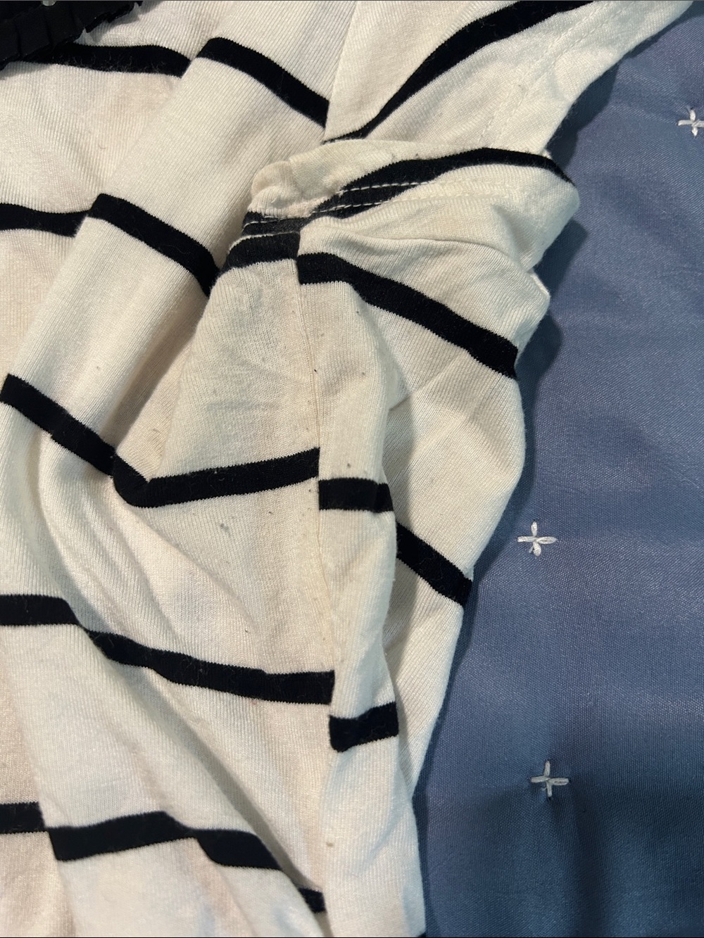 White House Black Market. Black floral cardigan and B/W Stripe Tshirt. Set of 2 - Picture 13 of 13